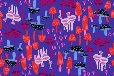 Hello Alice - Mushroom Land in Blacklight | Sarah Watts für Ruby Star Society Hello Alice - Mushroom Land in Blacklight | Sarah Watts für Ruby Star Society