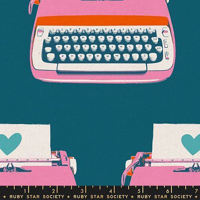 Best Day Ever - Typewriters in Teal (Canvas) | Melody Miller für Ruby Star Society Best Day Ever - Typewriters in Teal (Canvas) | Melody Miller für Ruby Star Society