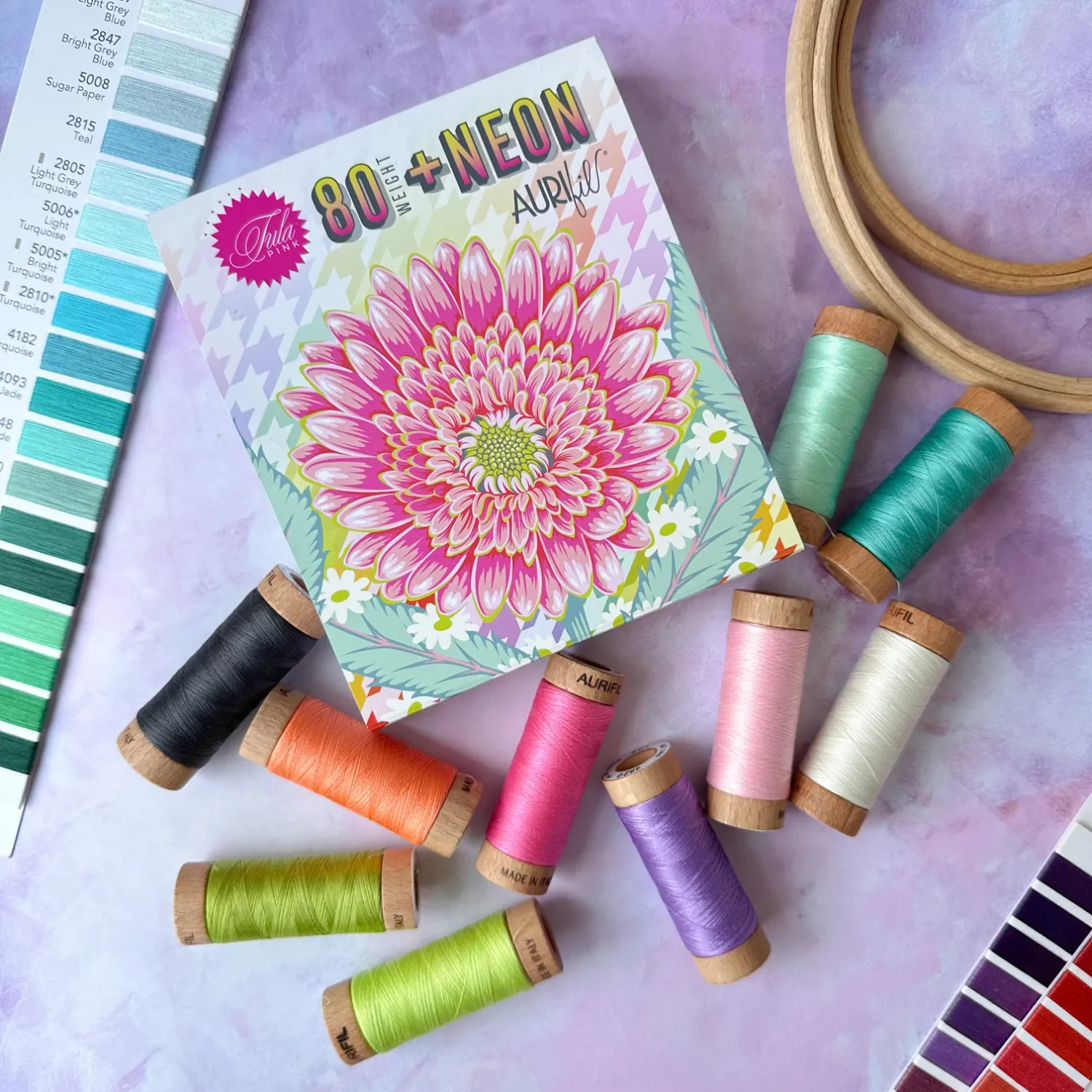 Aurifil Quiltgarn 80wt | Tula Pink 80wt + Neon Collection