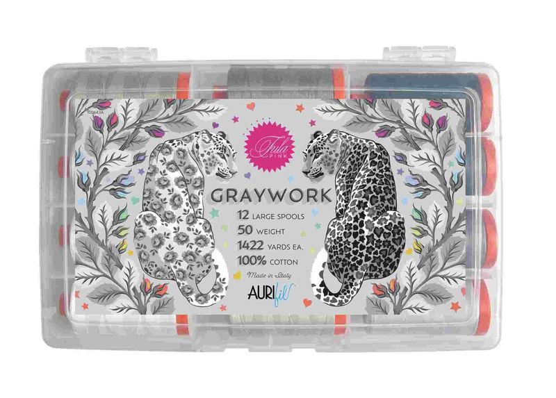 Graywork by Tula Pink x Aurifil | 50wt - Large | Set Graywork by Tula Pink x Aurifil | 50wt - Large | Set
