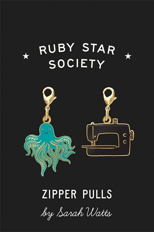 Reißverschlussanhänger von Sarah Watts | Ruby Star Society | Krake & Nähmaschine | RS7055
