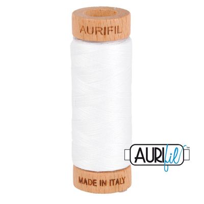 Aurifil Nähgarn 80wt | No. 2024 - White | 274m Aurifil Nähgarn 80wt | No. 2024 - White | 274m