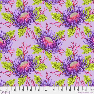 Tula Pink Floral Reef | Friends & Anemones Ultraviolet Tula Pink Floral Reef | Friends & Anemones Ultraviolet