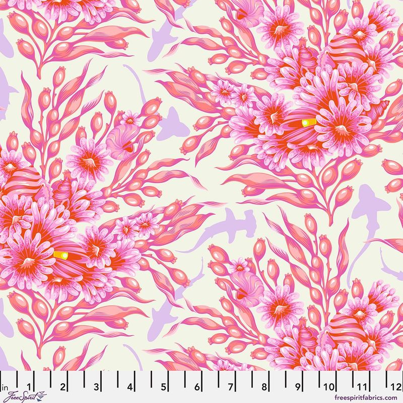 Tula Pink Floral Reef | Shadow Sharks Delphine