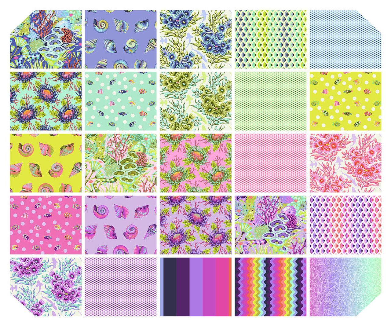 Tula Pink Floral Reef | Fat Quarter, Halbmeter & Meter Bundle | Freespirit Fabrics