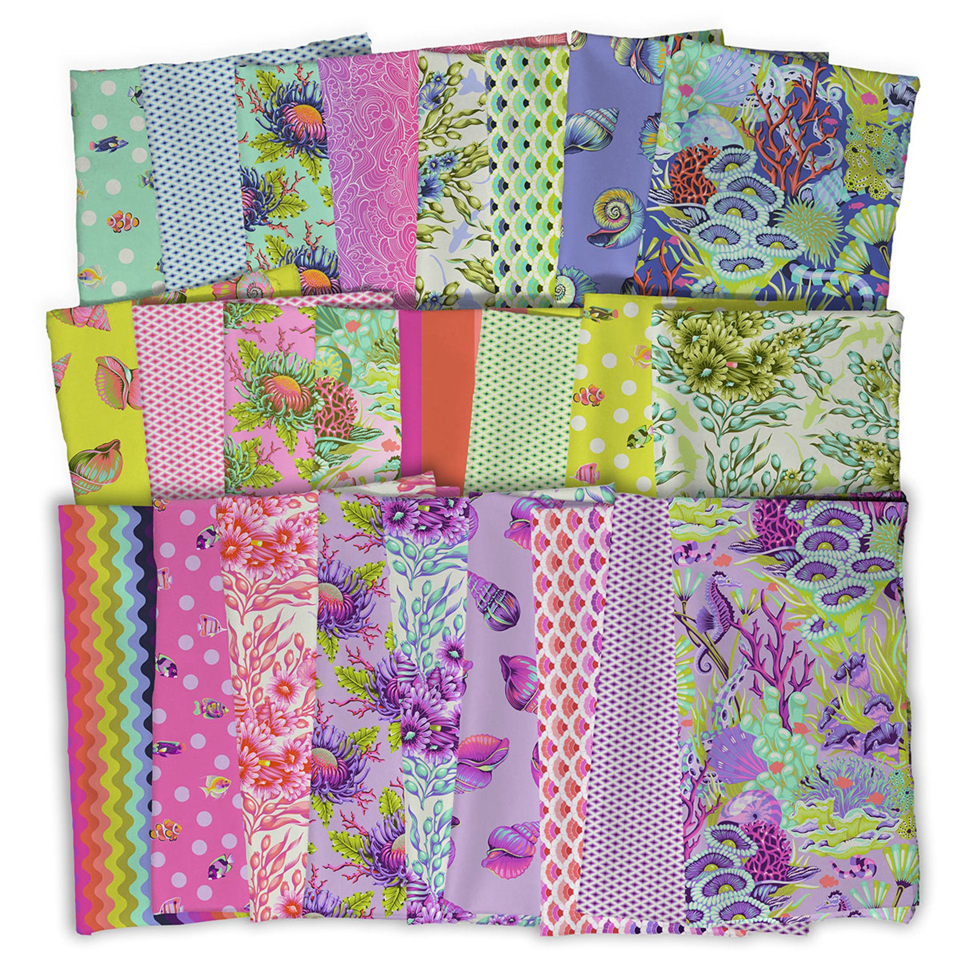 Tula Pink Floral Reef | Fat Quarter, Halbmeter & Meter Bundle | Freespirit Fabrics