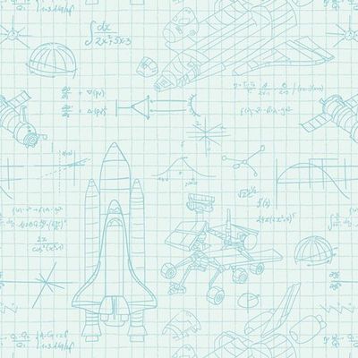Rocket Science | Stellar Engineering White | Art Gallery Fabrics