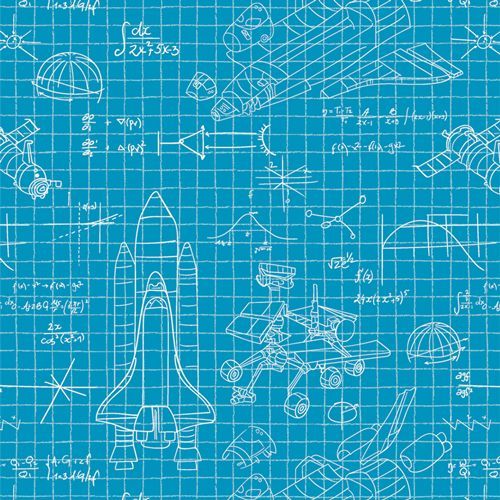 Rocket Science | Stellar Engineering Blue | Art Gallery Fabrics Rocket Science | Stellar Engineering Blue | Art Gallery Fabrics