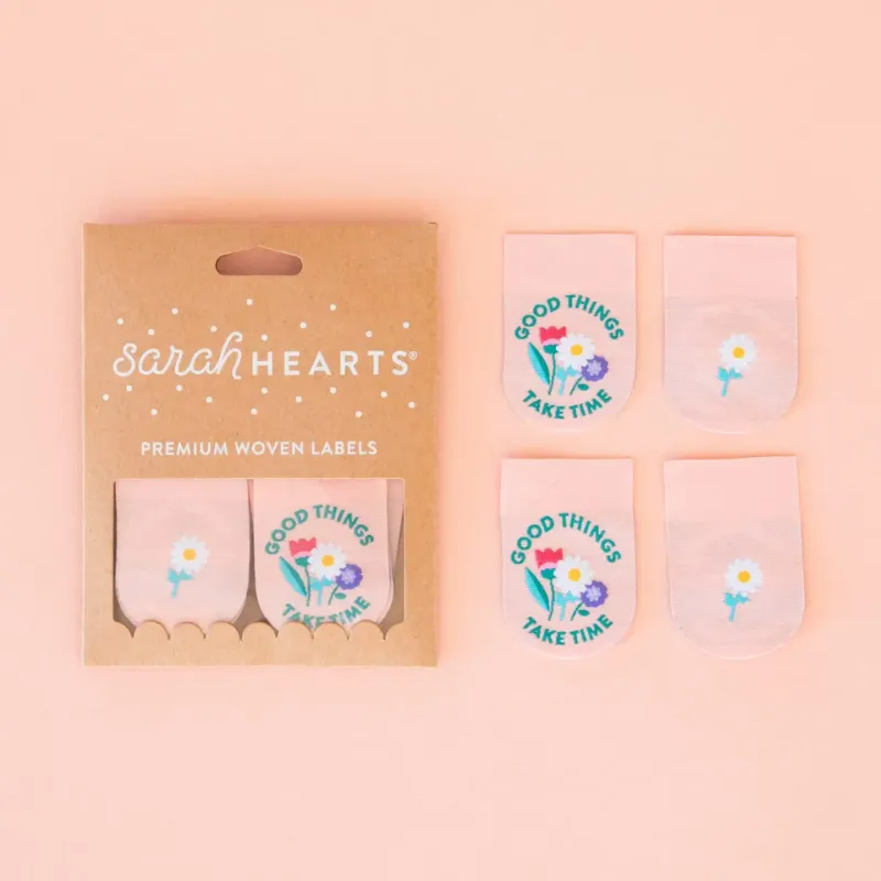 Sarah Hearts Webetiketten - Good Things Take Time Sarah Hearts Webetiketten - Good Things Take Time