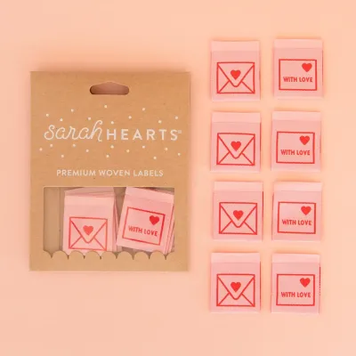 Sarah Hearts Webetiketten - Love Envelope Sarah Hearts Webetiketten - Love Envelope