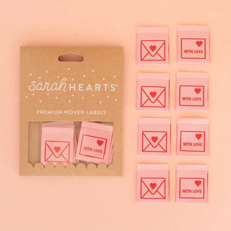 Sarah Hearts Webetiketten - Love Envelope Sarah Hearts Webetiketten - Love Envelope