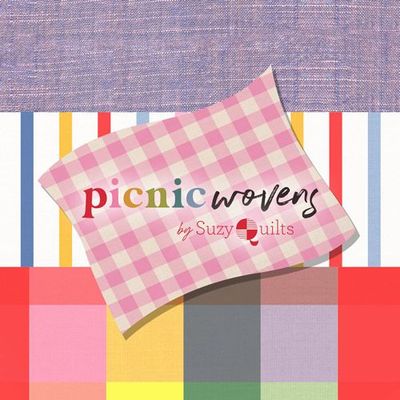 Picnic Wovens von Art Gallery Fabrics: garngefärbte Baumwollstoffe mit Karos, Streifen, Gingham und Webstruktur für Quilts, P