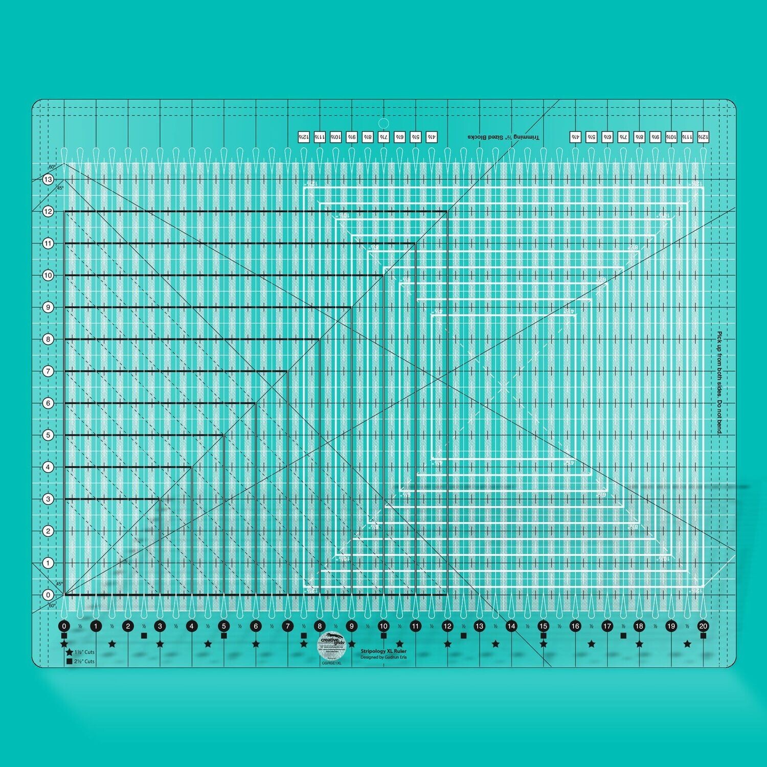 Creative Grids Stripology XL Lineal | designed by Gudrun Erla | Non slip Creative Grids Stripology XL Lineal | designed by Gudrun Erla | Non slip