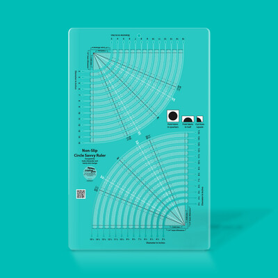 Creative Grids Circle Savvy Lineal Ruler | designed by Gudrun Erla | Non slip Creative Grids Circle Savvy Lineal Ruler | designed by Gudrun Erla | Non slip