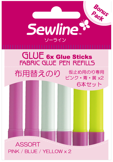 Nachfüllpack - 6 Nachfüllpatronen für Klebestift MIX - wasserlöslich | Glue Sticks von Sewline Nachfüllpack - 6 Nachfüllpatronen für Klebestift MIX - wasserlöslich | Glue Sticks von Sewline