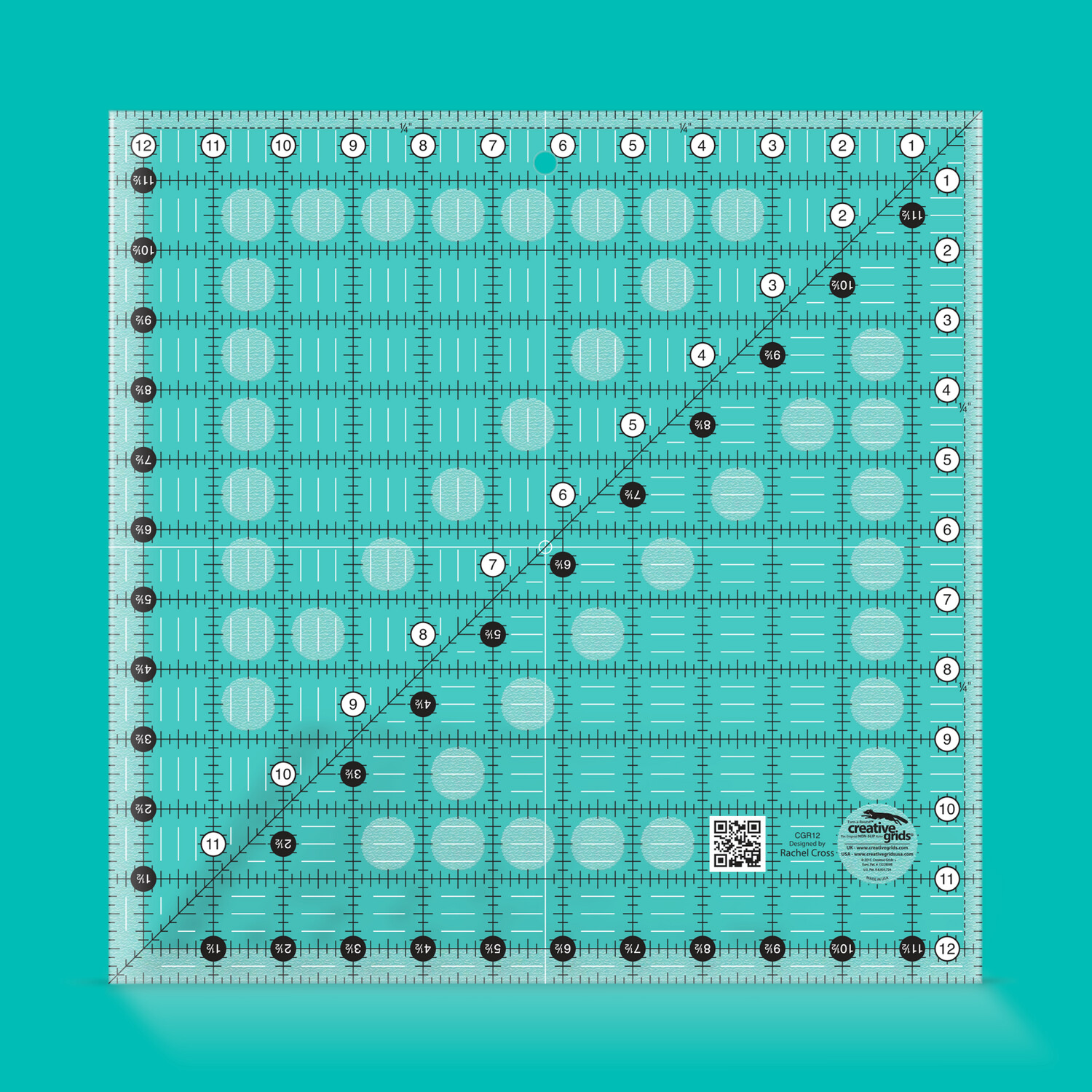 Creative Grids Quilt Lineal 12 ½ Creative Grids Quilt Lineal 12 ½" x 12 ½" | Non slip