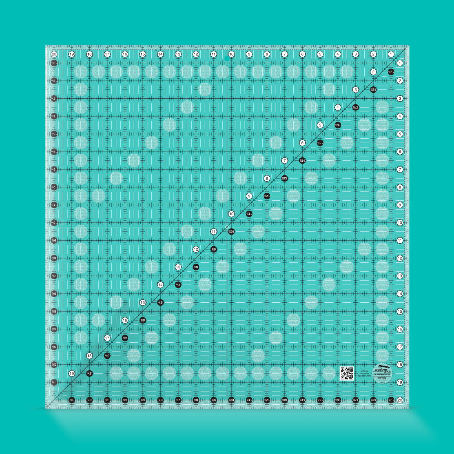 Creative Grids Quilt Lineal 20 ½ Creative Grids Quilt Lineal 20 ½" x 20 ½" Quadrat | Non slip