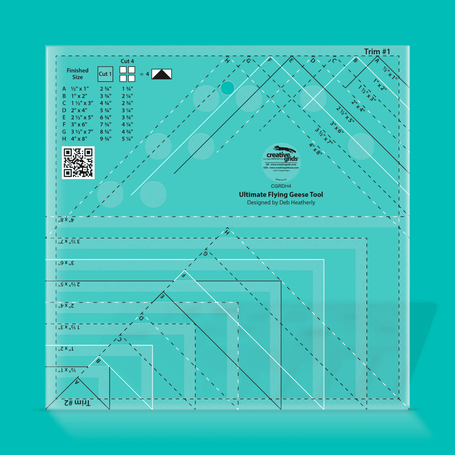 Creative Grids Ultimate Flying Geese Tool | Non slip Creative Grids Ultimate Flying Geese Tool | Non slip