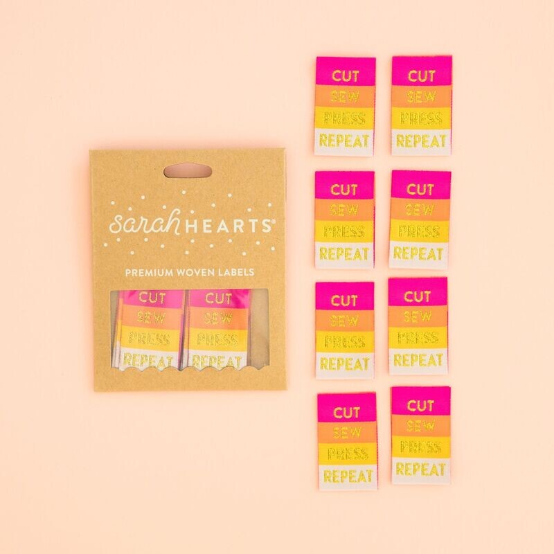 Sarah Hearts x Tied with a Ribbon Webetiketten - Cut Sew Press Repeat