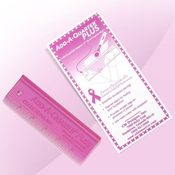6 6" FPP Lineal | Add-A-Quarter-Plus | CM Designs | Pink