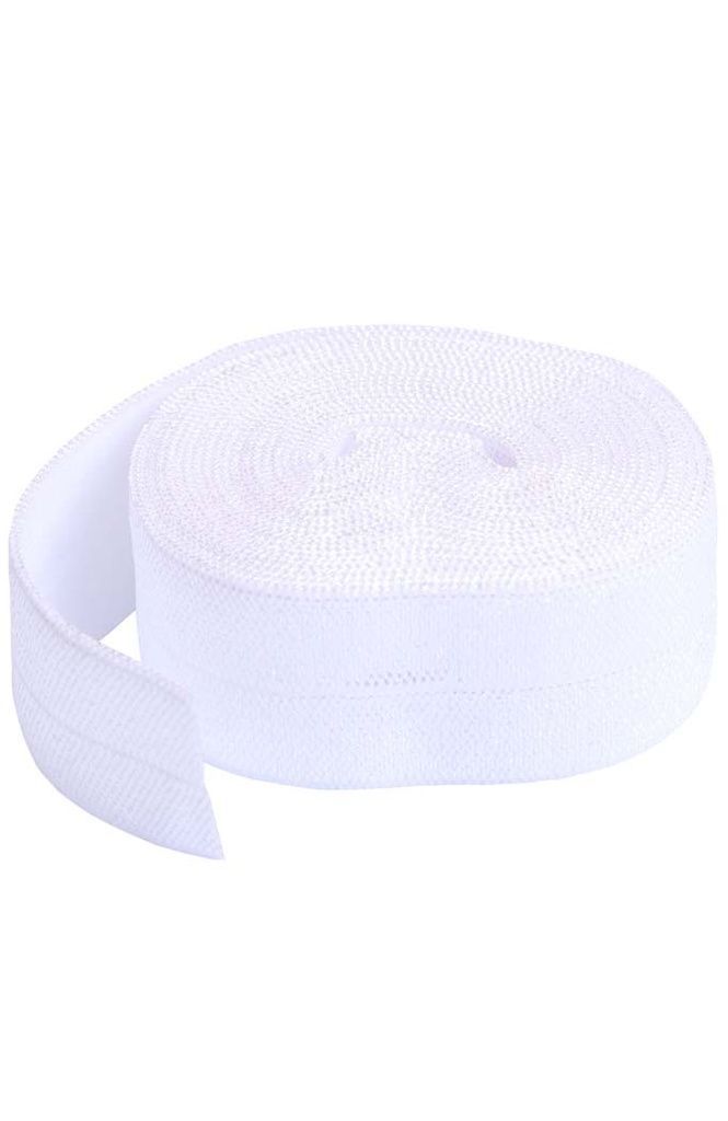 ByAnnie's elastisches Gummiband Fold Over  | 20 mm - weiß