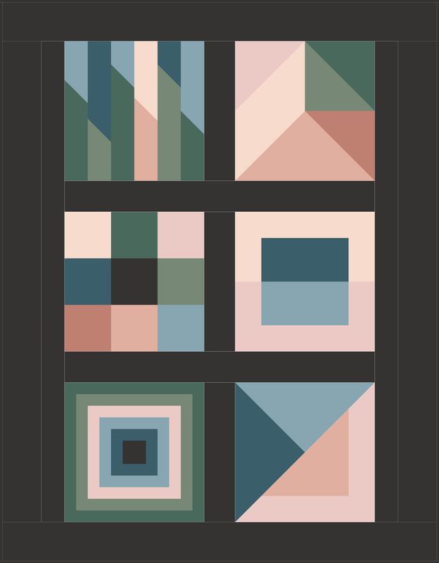 Boreal Forest Quilt-Kit | Throw | Art Gallery Fabrics Pure Solids