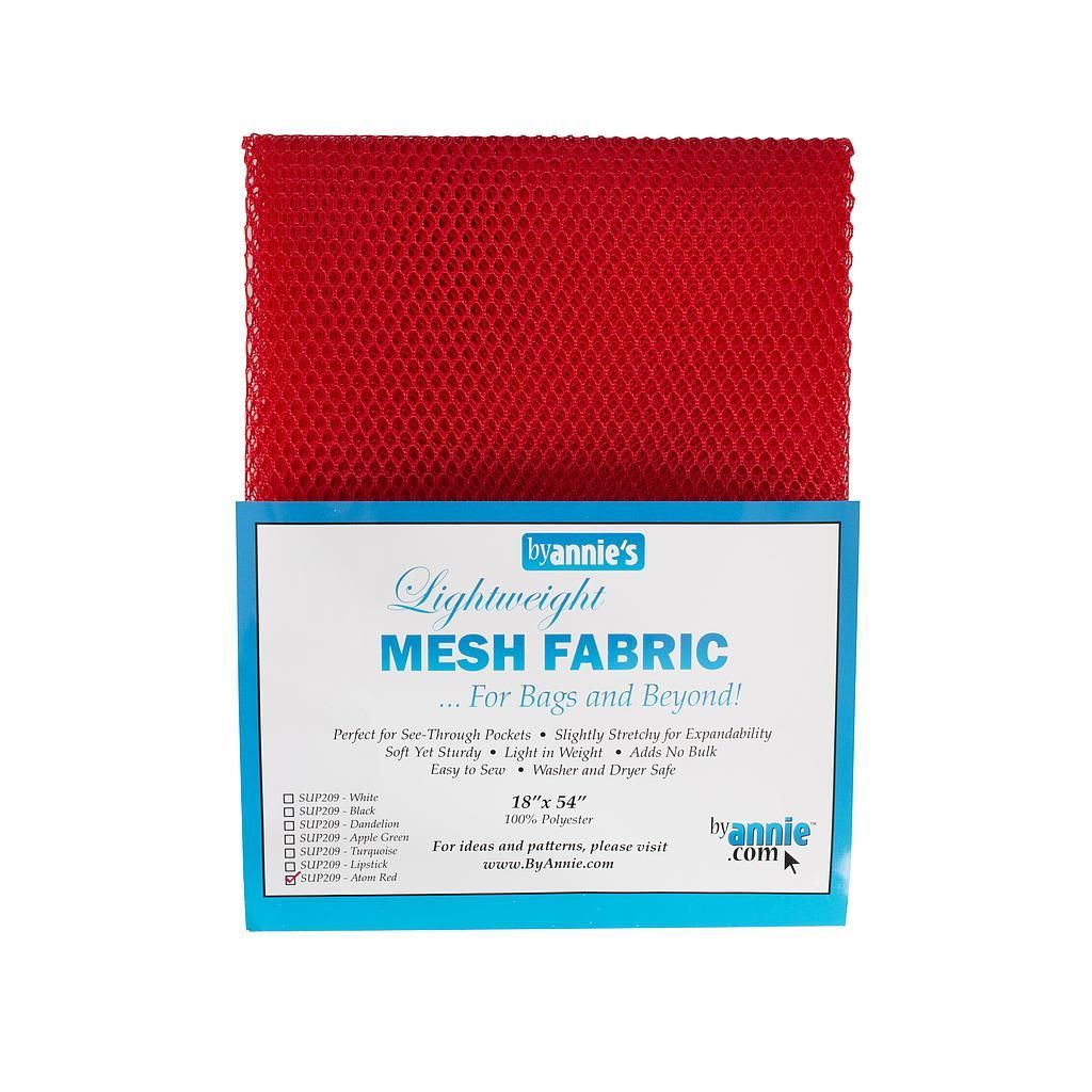 by Annie's Lightweight Mesh Fabric | Netzstoff - Atom Red