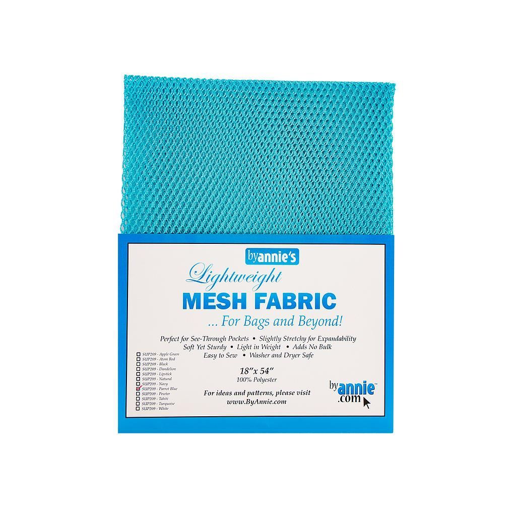 by Annie's Lightweight Mesh Fabric | Netzstoff - Parrot Blue