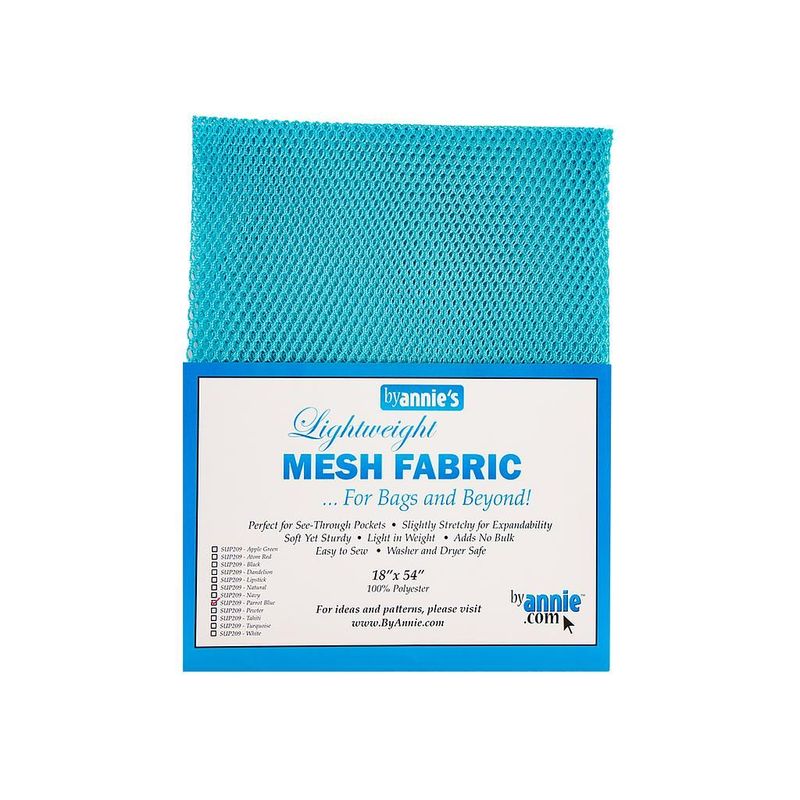 by Annie's Lightweight Mesh Fabric | Netzstoff - Parrot Blue
