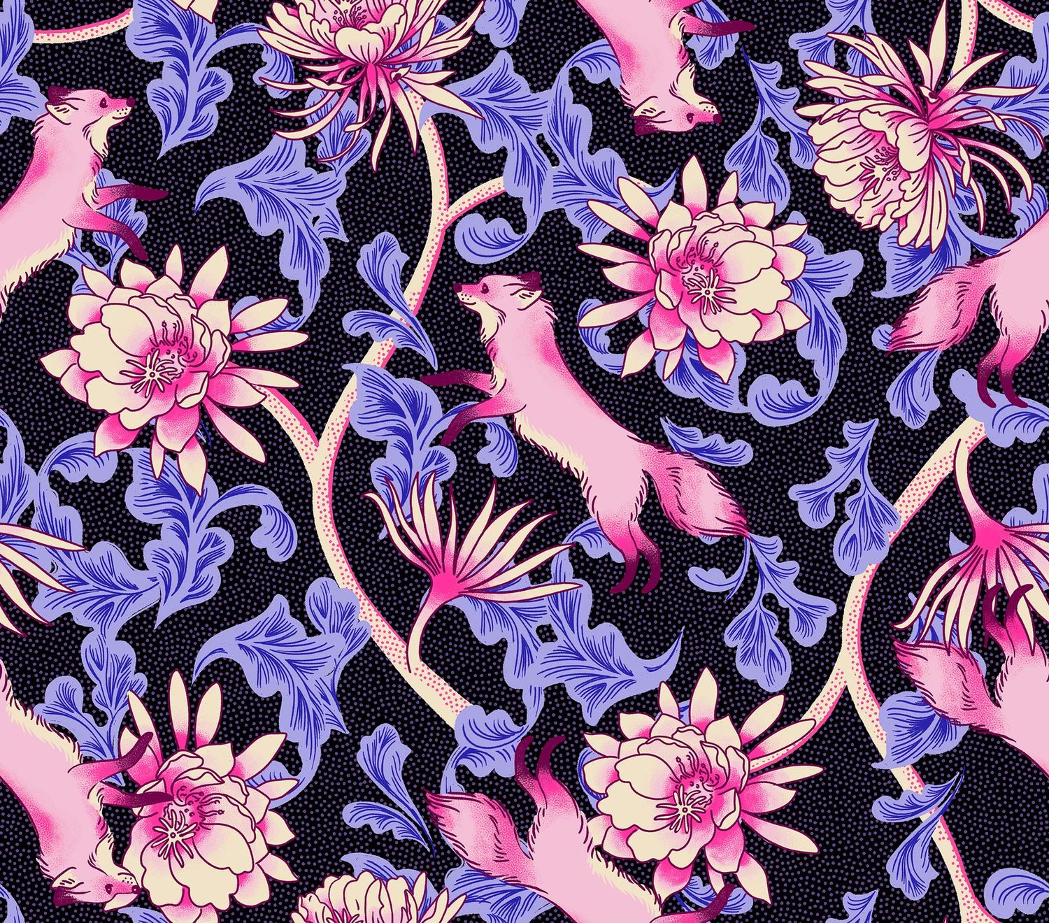 Glow Garden | Fox Bloom - Black | Ruby Star Society