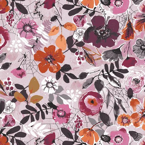 Night Bloom Rose | Eerie von Katarina Roccella  für Art Gallery Fabrics