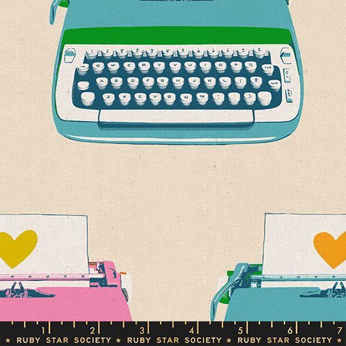 Best Day Ever - Typewriters in Natural (Canvas) | Melody Miller für Ruby Star Society