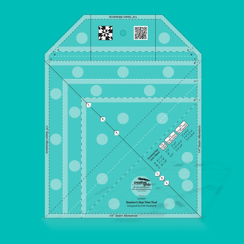 Hunter’s Star Trim Tool - Quilt Lineal von Creative Grids | CGRDH7 Hunter’s Star Trim Tool - Quilt Lineal von Creative Grids | CGRDH7