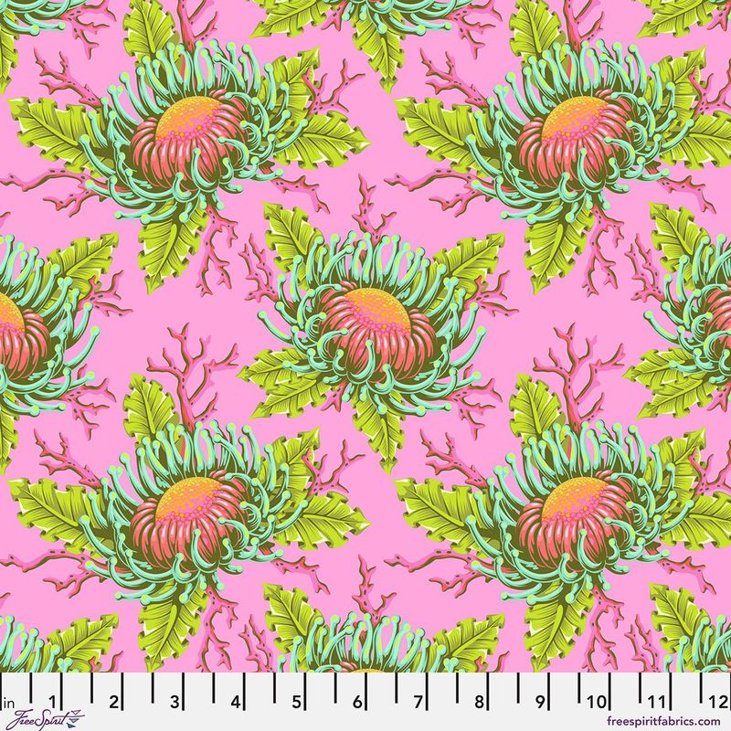 Tula Pink Floral Reef | Friends & Anemones Coralline Tula Pink Floral Reef | Friends & Anemones Coralline