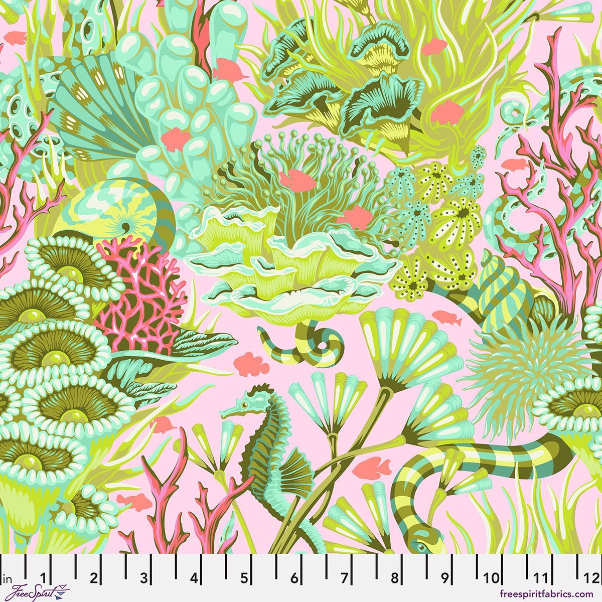 Tula Pink Floral Reef | Reef What You Sew Coralline