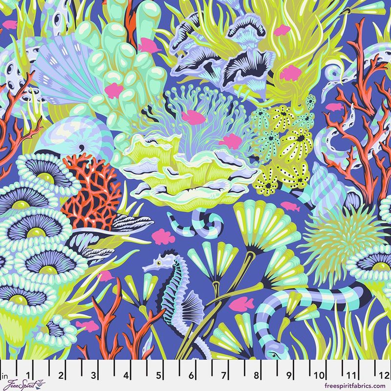 Tula Pink Floral Reef | Reef What You Sew Marine Tula Pink Floral Reef | Reef What You Sew Marine