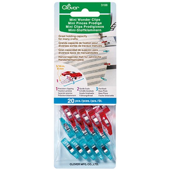 Clover – Mini Wonder Clips Stoffklammern | 20 Stück | No. 3188