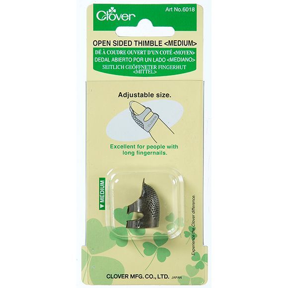 Clover – Open Sided Thimble (Medium) | Seitlich offener Fingerhut | No. 6018