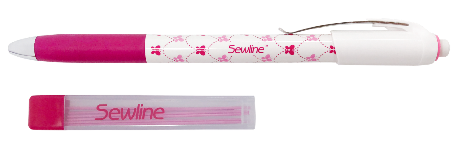 Sewline Set | Stoffmarkierstift 0,9 mm + 8 Keramikminen | Weiß