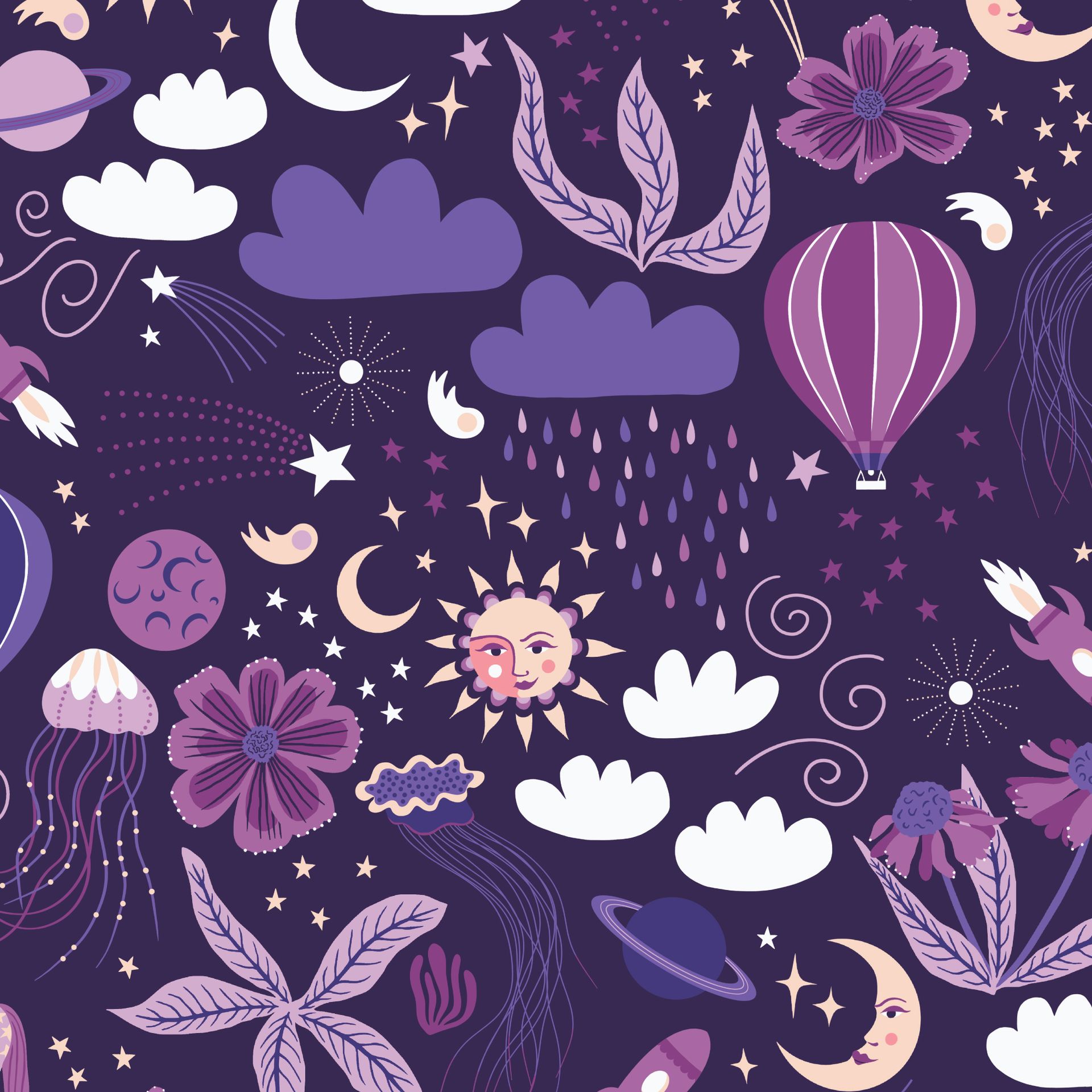 Sea and Space – Wildest Dreams | Bio-Baumwolle von Cloud9 Fabrics