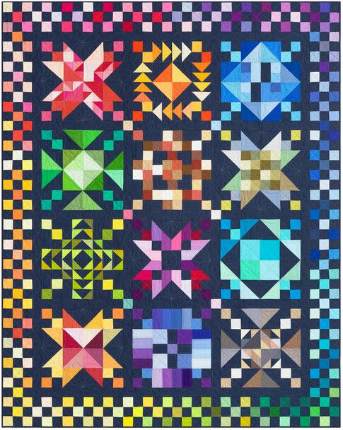 Color Patchwork Party – KONA Cotton BOM 2026 von Robert Kaufman Fabrics