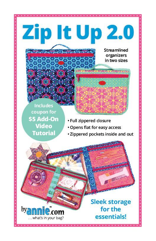 ByAnnie's Schnittmuster -  Zip It Up 2.0 | Organizer Tasche