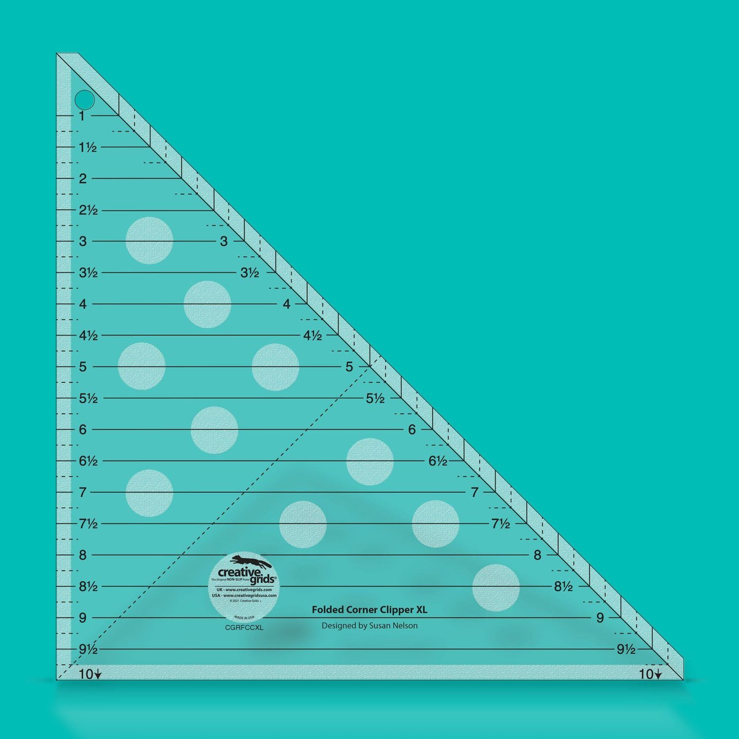 Creative Grids Folded Corner Clipper XL Quilt Ruler — CGRFCCXL