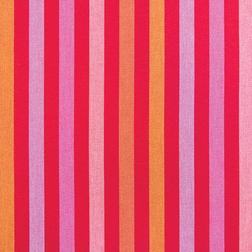 Stripe in Fruit Salad | Picnic Wovens | Art Gallery Fabrics Stripe in Fruit Salad - Picnic Wovens von Art Gallery Fabrics, garngefärbt mit Streifen in Rot, Rosa, Pink, Orange und Gelb.