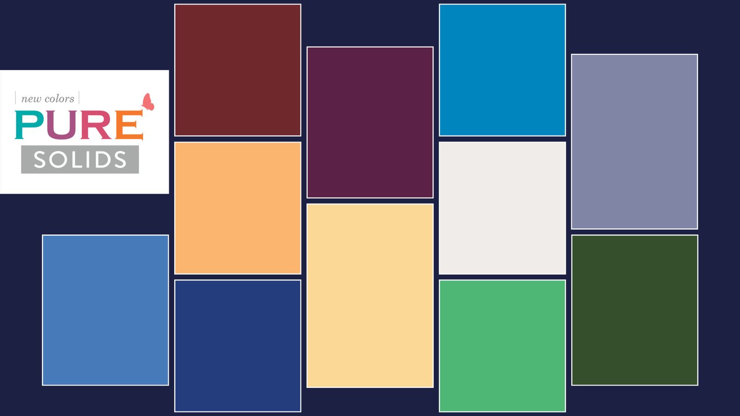 Pure Solids – 12 neue Farben 2026 | Fat Quarter- oder Halbmeter-Bundle Pure Solids – 12 neue Farben 2026 | Fat Quarter- oder Halbmeter-Bundle