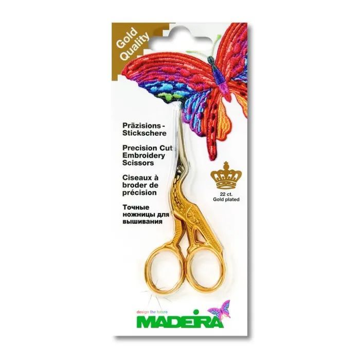 Madeira Storchenschere vergoldet 9 cm | M9479