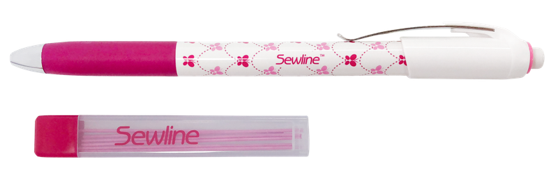 Sewline Stoffmarkierstift 0,9 mm + 8 Keramikminen - diverse Farben Sewline Stoffmarkierstift 0,9 mm + 8 Keramikminen - diverse Farben