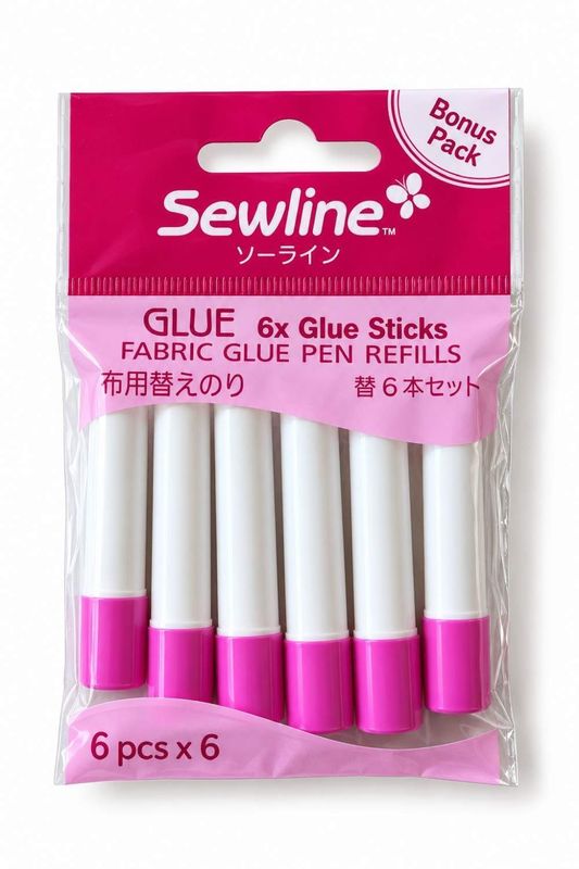 Sewline Nachfüllpatronen für Textil-Klebestift | wasserlöslich | Blau | 6 Stück Sewline Nachfüllpatronen für Textil-Klebestift | wasserlöslich | Blau | 6 Stück