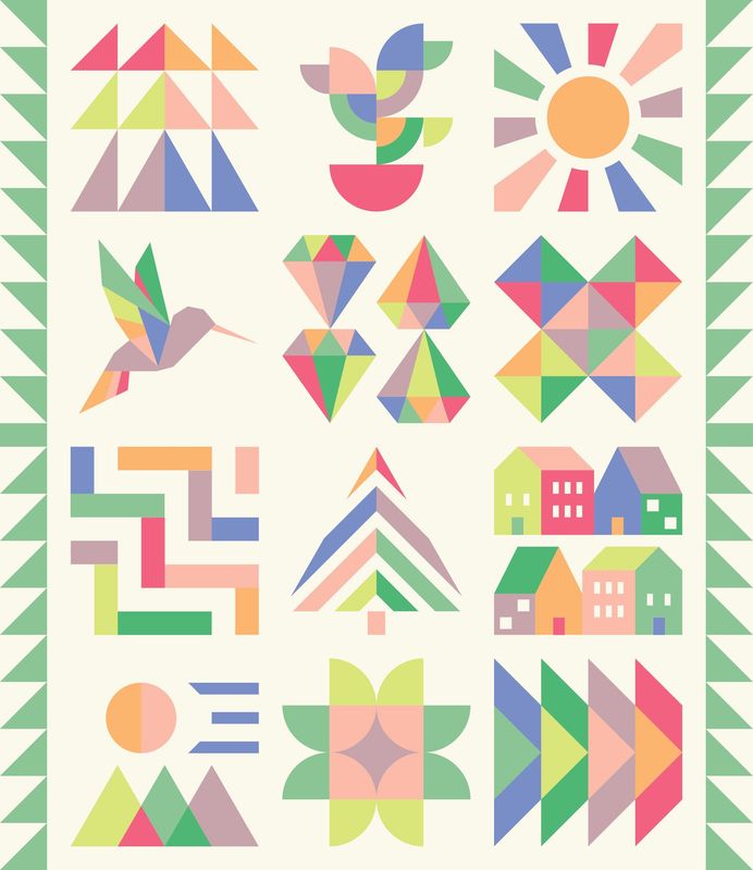 Hand + Soul 2027 BOM Quiltkit | Art Gallery Fabrics PURE Solids | Vorbestellung