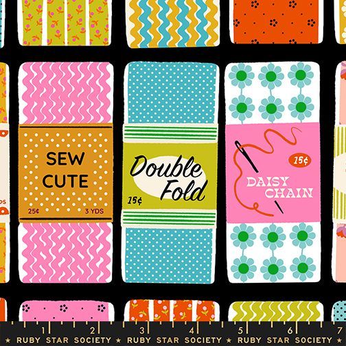 Sew Cute – Soft Black | 1-800 Notion | Ruby Star Society | RS5207-12 Sew Cute – Soft Black | 1-800 Notion | Ruby Star Society | RS5207-12